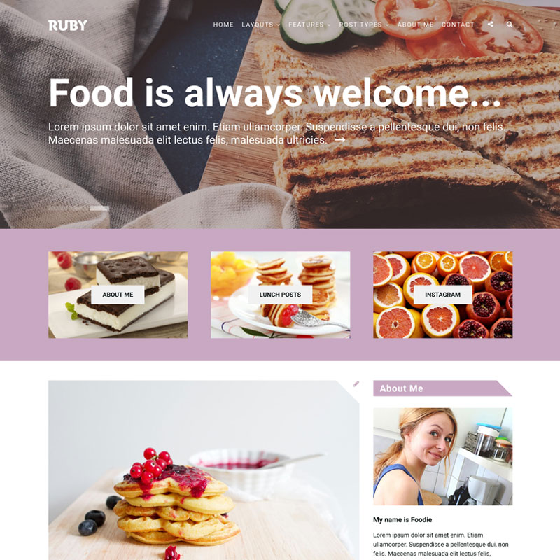 Ruby theme food demo