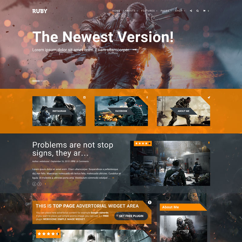Ruby theme gaming demo